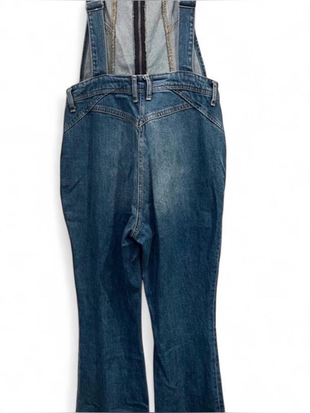 We the Free Camilla Slim Fit Flare Denim Overalls - Picture 7 of 9